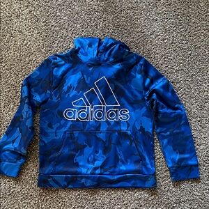 Adidas Kids Camo Blue Hoodie